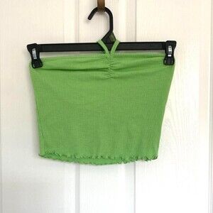 Women's Green Crop-top